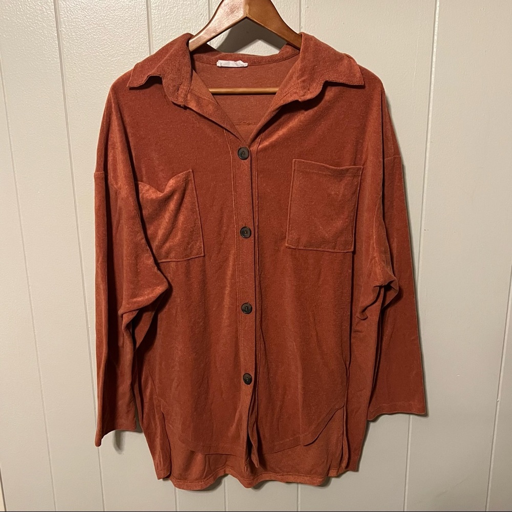 First Love Burnt Orange Shacket